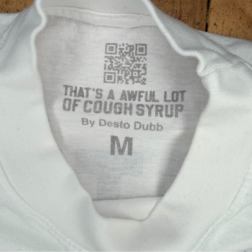 THAT’S A AWFUL LOT OF COUGH SYRUP T-SHIRT White ALOCS Men’s M - Picture 3 of 5